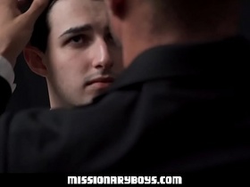 MormonBoyz - Horny Priest Watches As A Religious Boy Jerks His Cock In Confession